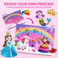 Klever Kits Princess Foil Art Kit for Kids - Arts & Crafts Supplies, Mess Free Coloring, Foil Foam Stickers, Creative Travel Toy