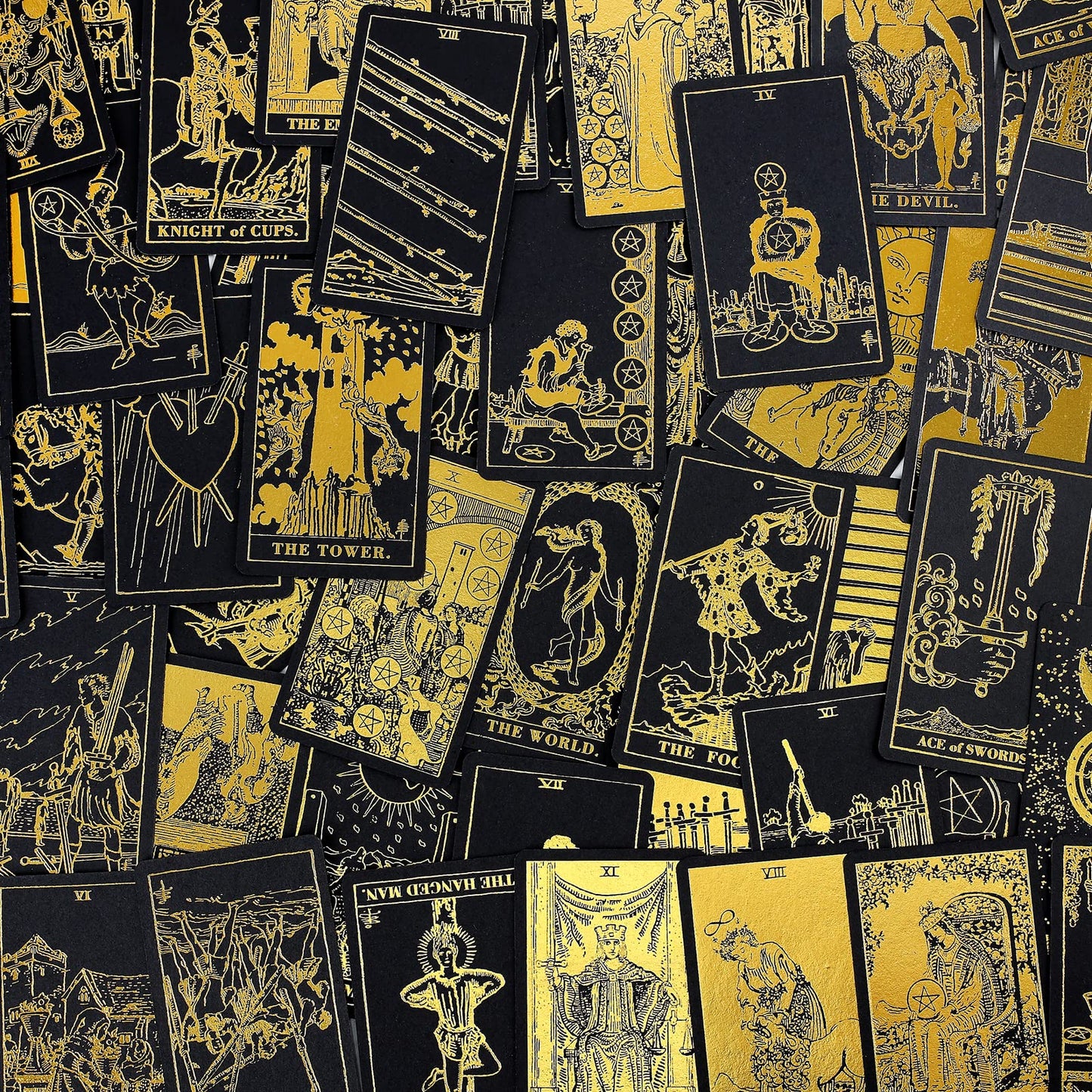 Prophet Silver Foil Tarot Cards Deck,78 Original Tarot Cards Fortune Telling Game with Guide Book for Beginners,Tarot Cards Stan