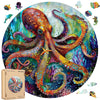 Wooden Puzzle for mature-themeds 500pcs  Octopus Wooden Jigsaw Puzzles  Unique Shape Animal mature-themed Puzzles  Irregular Wood Puzzles Best Gift for mature-themeds and Kids Family Game(15.6 * 15.6 in)