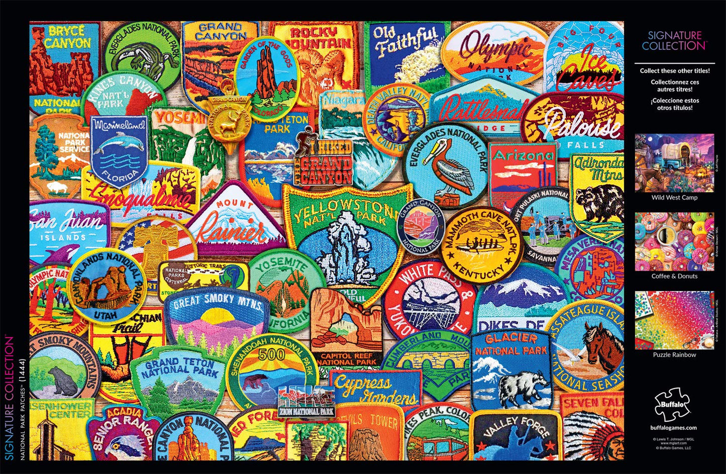 Buffalo Games 1000 Piece Jigsaw Puzzle - Lewis T. Johnson National Park Patches, Large, Multicolor, Model 1444, Perfect for Game Nights