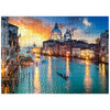 MyPuzzle Grand Canal with Gondola at Sunset Venice Italy - enhanced 500 Piece Jigsaw Puzzle for mature-themeds