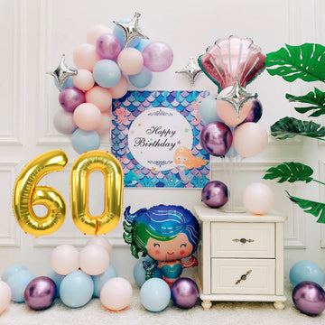 Smlpuame 40 Inch Number Balloon 0-9 Gold Large Number 60 Balloons,Digital Balloons For Birthday Party Celebration Decorations Su