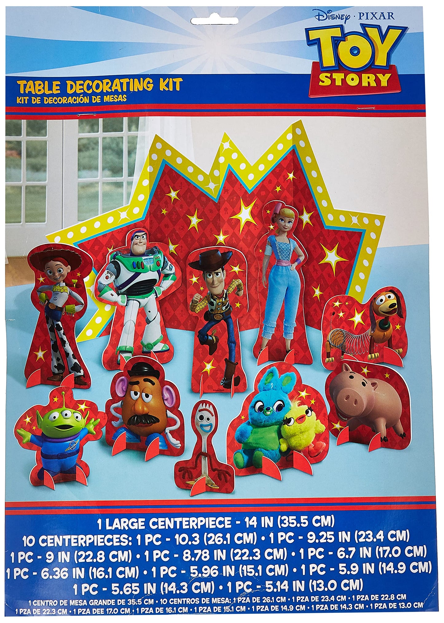 Amscan Pixar Toy Story 4 Standee Table Decoration, 1 Set