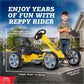 Berg Reppy Rider Kids Go Kart - Pedal Go Kart For Boys & Girls - Kid'S Pedal Vehicles With Adjustable Seat - Pedals Cars For Kids - Yellow Ride-On Children'S Go Cart For Ages 2.5-6 Years