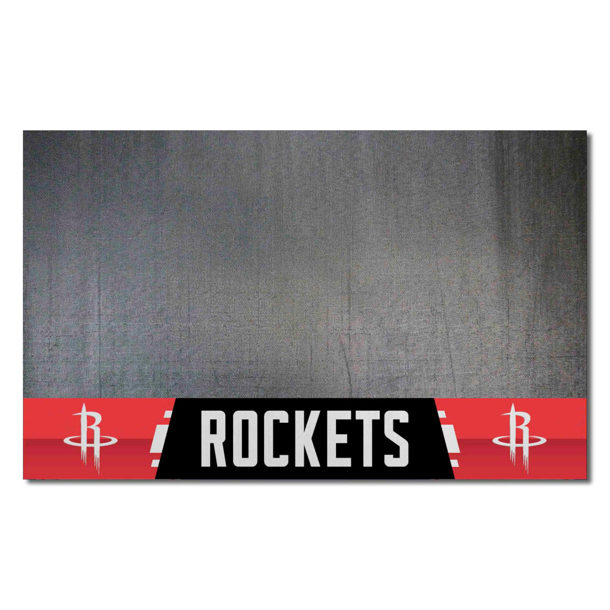 FANMATS 14205 Houston Rockets Vinyl Grill Mat - 26in. x 42in. - Deck Patio Protective Mat | Oil, flame, and UV resistant