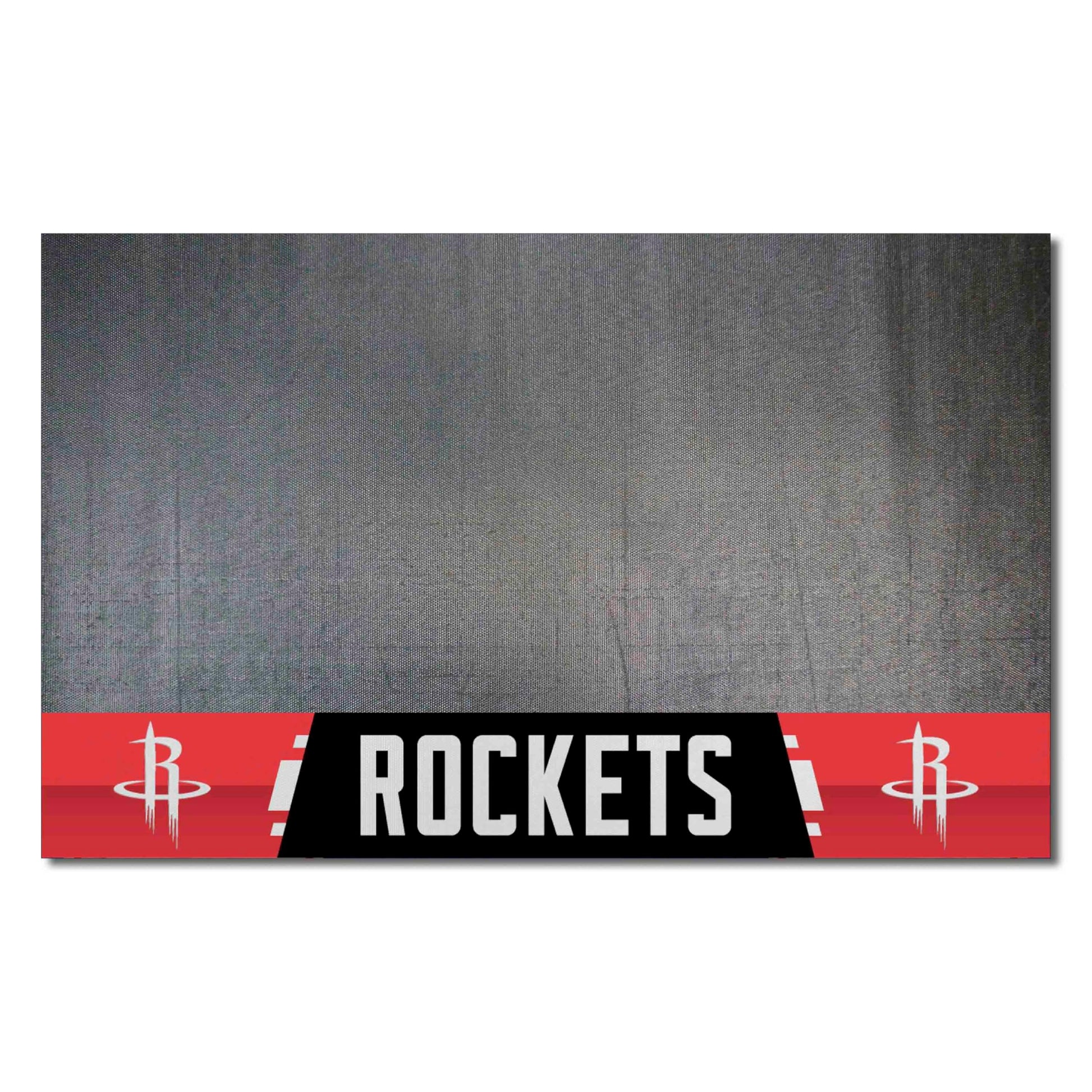 FANMATS 14205 Houston Rockets Vinyl Grill Mat - 26in. x 42in. - Deck Patio Protective Mat | Oil, flame, and UV resistant