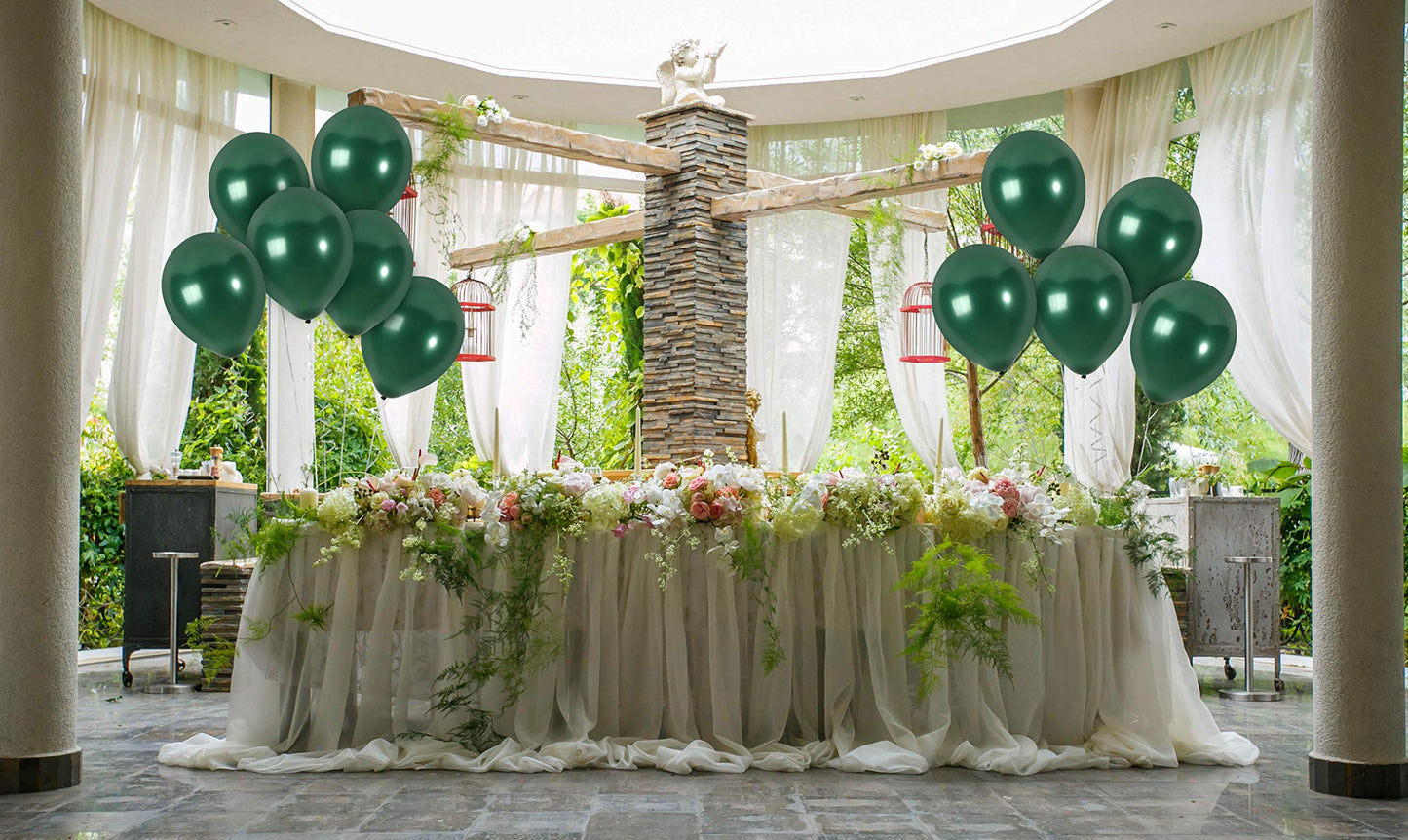 Treasures Gifted Metallic Green Balloons - Emerald Green Balloons - Dark Green Balloons - Hunter Green Balloons - Large Green Ba