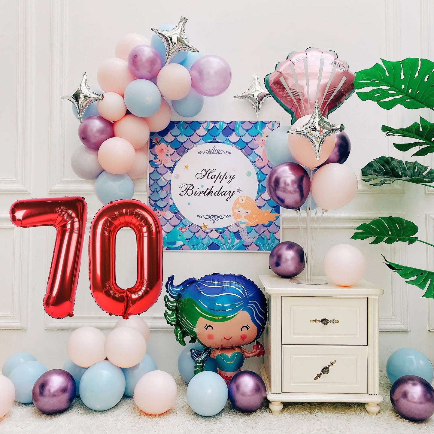 Smlpuame 40 Inch Number Balloon 0-9 Red Large Number 70 Balloons,Digital Balloons For Birthday Party Celebration Decorations Sup