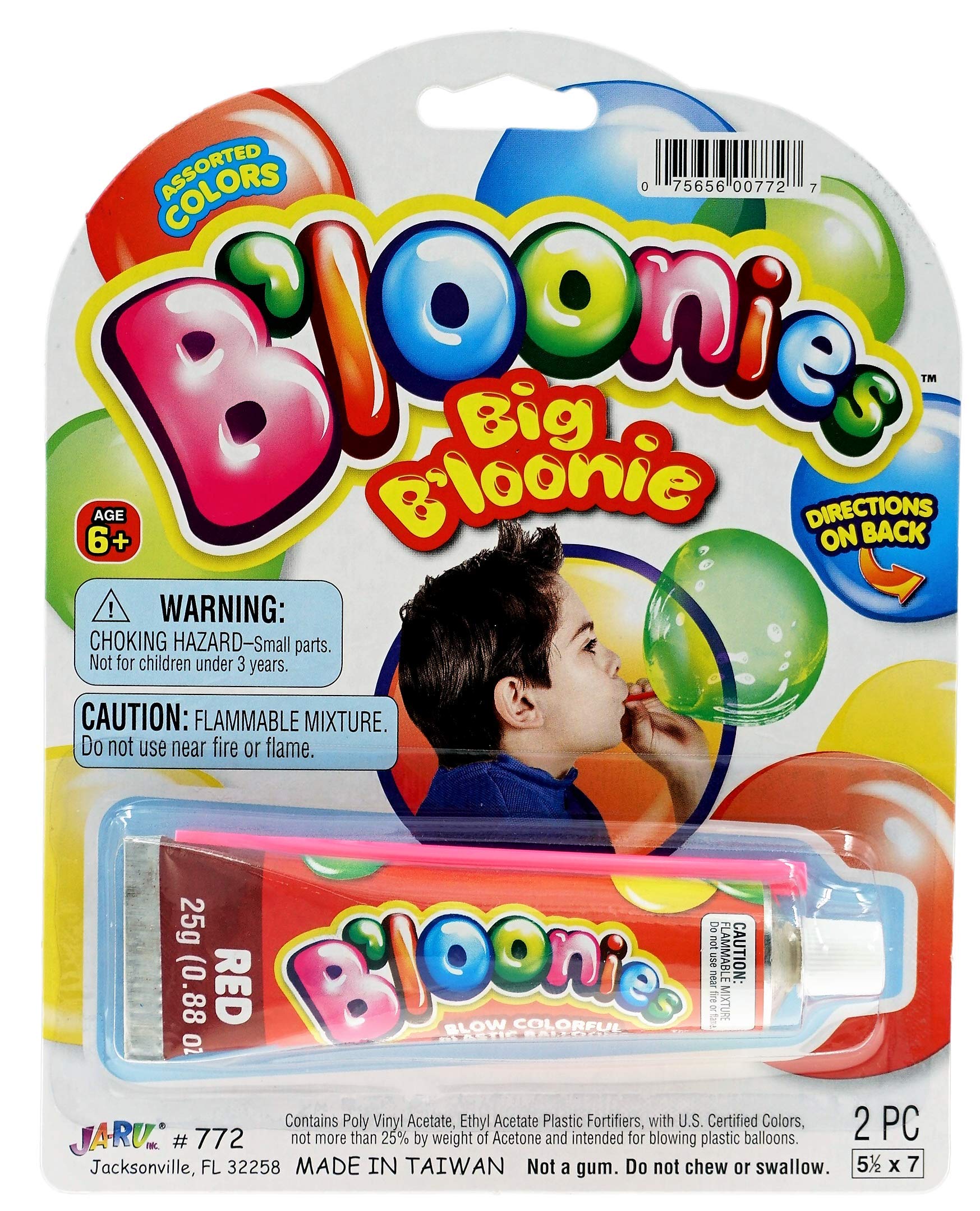 Ja-Ru Large B'Loonies Plastic Balloon Xxl (1 Tube) Great Original Bloonies Bubble Making.772-1