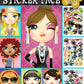Bendon Fashion Diva CreateAFace Sticker Pad 42423
