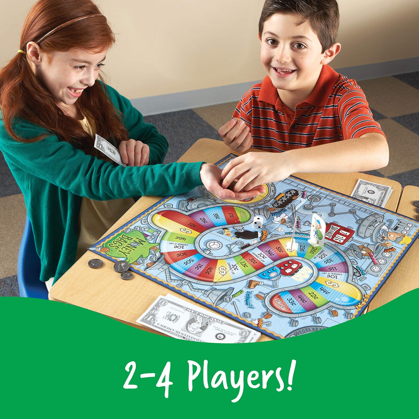 Learning Resources Money Bags Coin Value Game - Ages 7+ Fun Games for Kids  Develops Math Skills and Recognition  Educational Play Kids For 2 to 4 Players