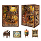 Strucwood Book Nook Kit-Diy Dollhouse Kit 1:24 Scale Wooden Miniature Studio With Dust Cover Bookshelf Decor 3D Puzzle Book Nook