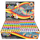 JOYIN 180 PCS Washable Sidewalk Chalks Set in 20 Colors Non-Toxic Jumbo Chalk for Outdoor Art Play, Painting on Chalkboard, Blac