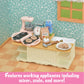 Calico Critters Kitchen Island, Toy Dollhouse Furniture And Accessories Set