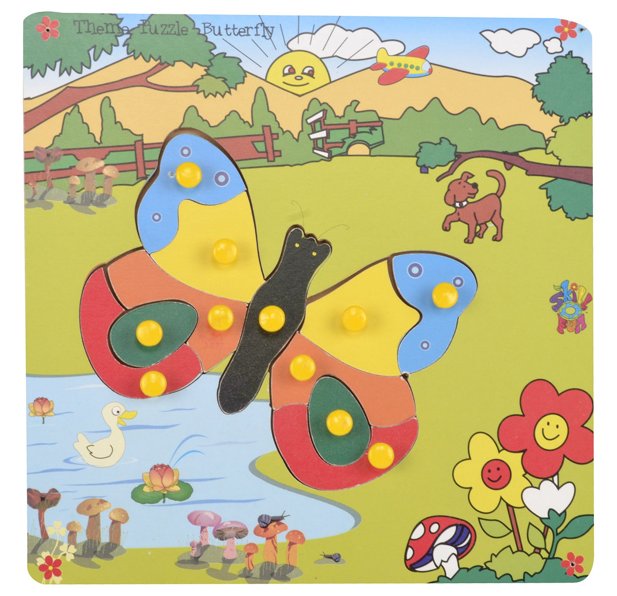 Skillofun Theme Puzzle Standard Butterfly Knobs, Multi Color