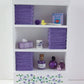Town Square Miniatures Dolls House Miniature Bathroom Furniture Shelf Unit Lilac Towels & Accessories
