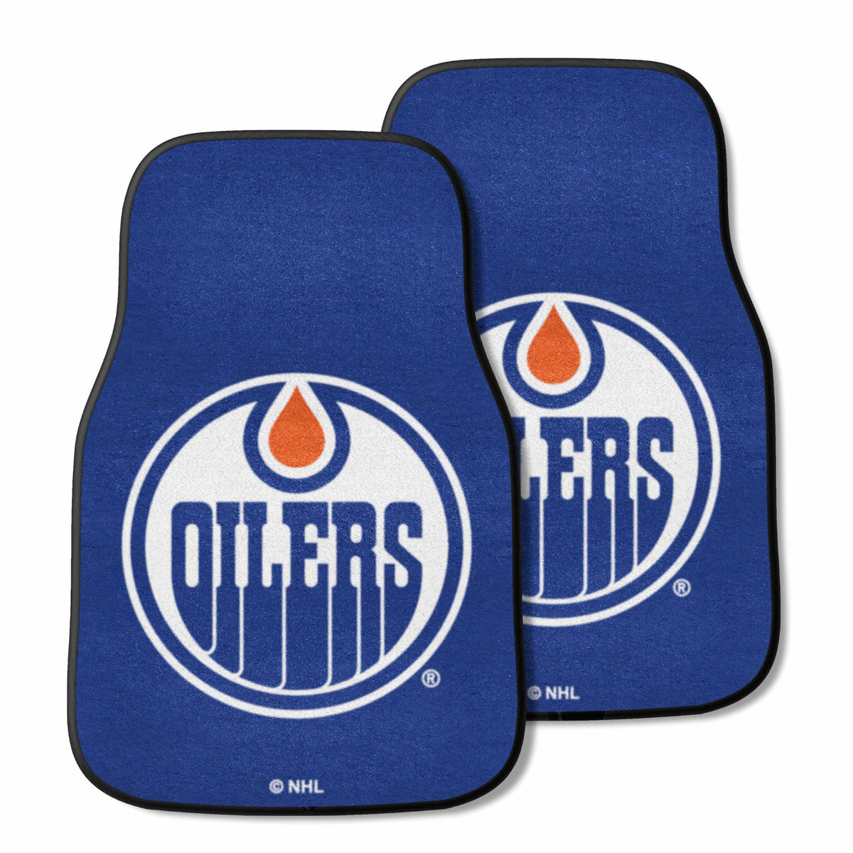 Fanmats 10388 NHL Edmonton Oilers Front Row Nylon Carpet Car Mat - 2 Piece
