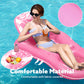 SLOOSH Pool Floats Lounger mature-themed  Fabric Pool Floaties Lounge Convertible 2-in-1 Floating Water Floaty with Cup Holders Adjustable Backrest Recliner for Pool Party (Pink)