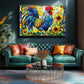 MINIWAN Stained Glass Rooster 1000 Piece Puzzle for Adults - Colorful Mosaic Jigsaw with Letters on Back, Challenging Family Fun