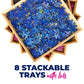 Premium Wooden Puzzle Sorting Trays Stackable - 8 X 8 Inch, Stackable Jigsaw Puzzle Organizer For Sorting Up To 1500 Pieces - Du