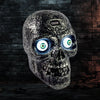 Liberty Imports Sound Activated Skull With Light Up Eyes And Creepy Sounds - Halloween Party Prop Spooky Decoration For Haunted House, Indoor Decor