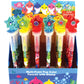 TINYMILLS 24 Pcs Shark Family 2 in 1 Stackable Stacking Crayon with Extra Stamper Topper, Kids Party Favors, Goodie Bag Stuffers