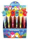 TINYMILLS 24 Pcs Shark Family 2 in 1 Stackable Stacking Crayon with Extra Stamper Topper, Kids Party Favors, Goodie Bag Stuffers