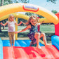 Little Tikes Jump 'N Slide Inflatable Bouncer Includes Heavy Duty Blower With Gfci, Stakes, Repair Patches, And Storage Bag, For Kids Ages 3-8 Years