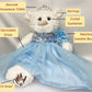 KINNEX COLLECTIONS SINCE 1997 20 Quince Anos Quinceanera Last Doll Teddy Bear with Dress (Centerpiece) ~ ARC16831-32 (Dusty Rose