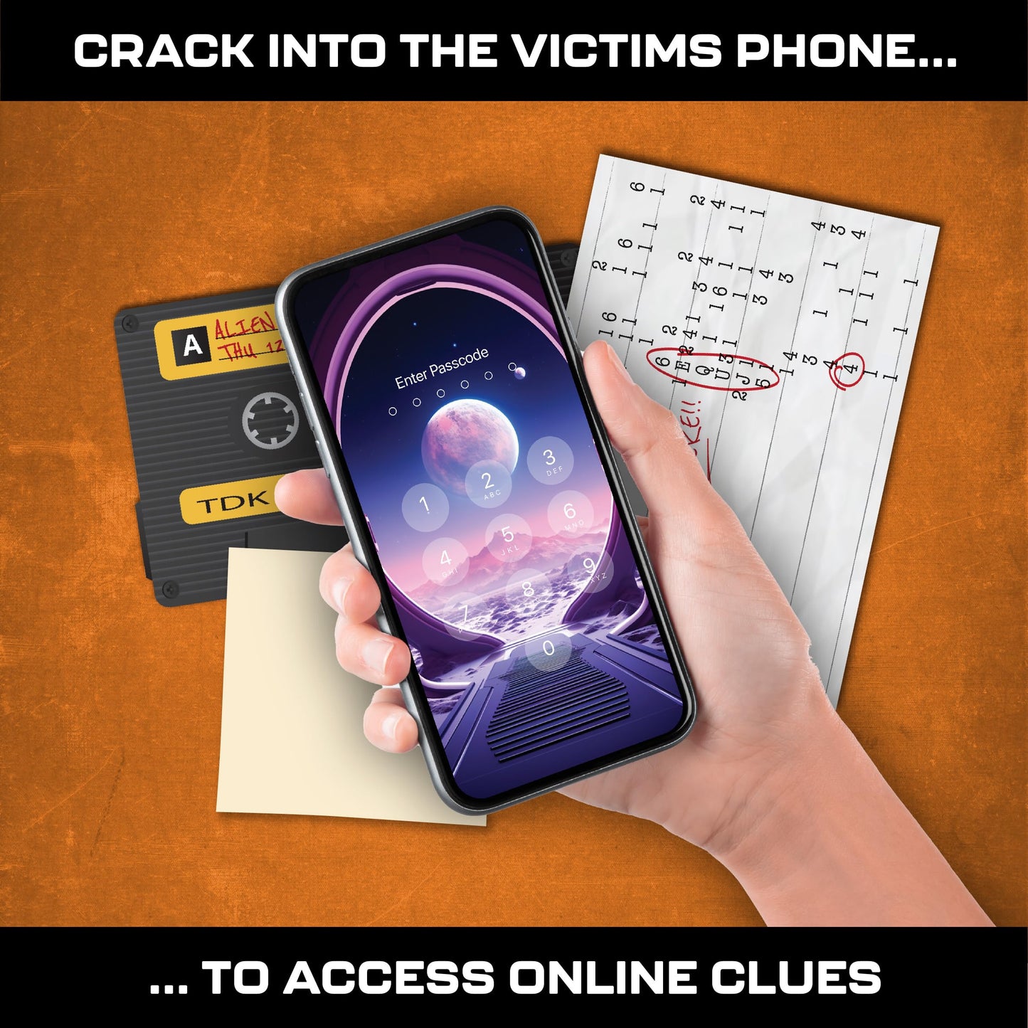 Lucky Egg MMC Death at Area 51 Murder Mystery Game – 1-10 Players, 47 Evidence Pieces, 150 Min Gameplay, Model LE39, Plastic, 25.5x36 cm