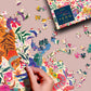 Elena Essex 1000 Piece Jigsaw Puzzle - Zodiac Animals, 20x28 inches, Dragon, Tiger, Horse, Cat Design for Adults