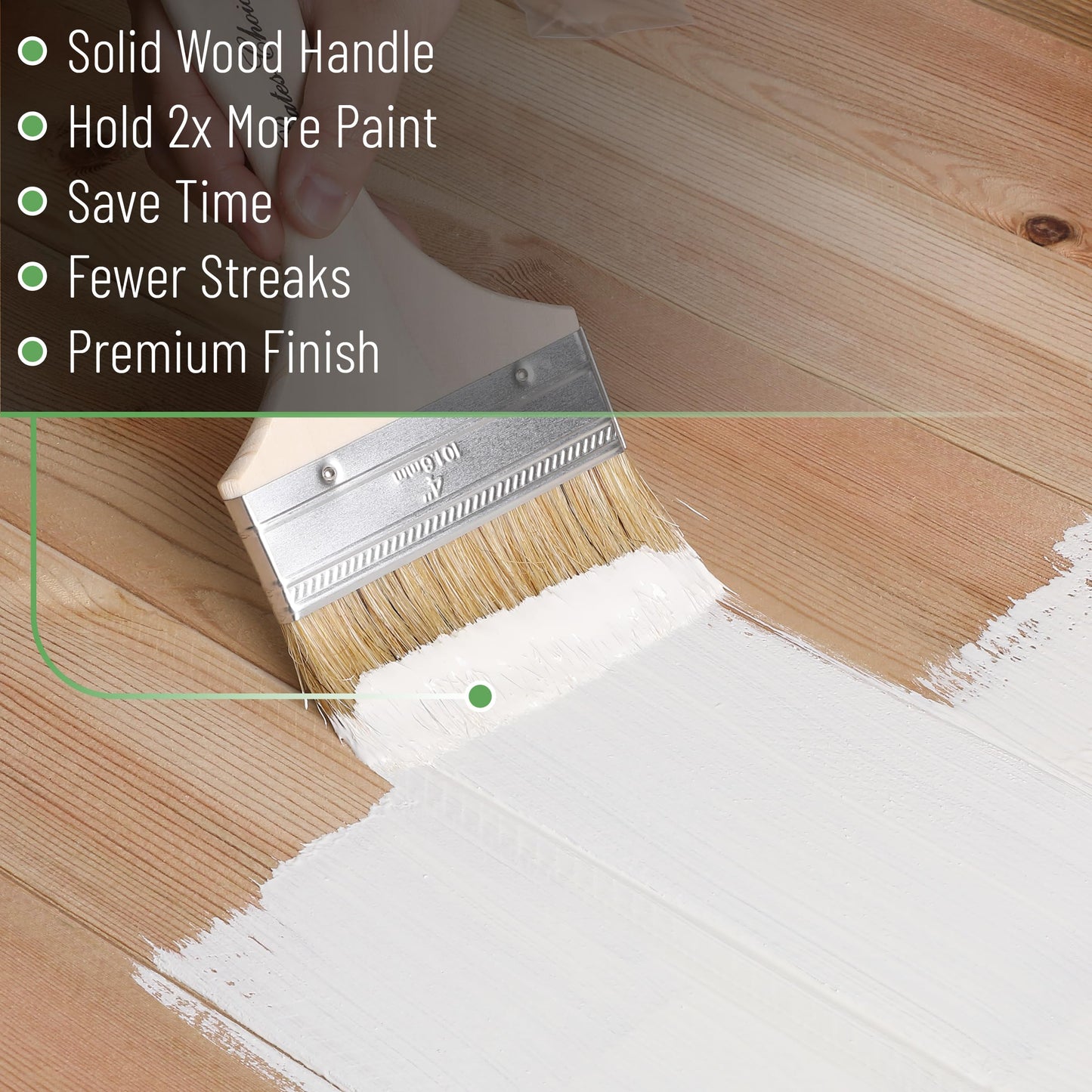 Bates- Chip Paint Brushes for Painting, 4 Inch, 48 Pack, Wood Handle, Natural Bristle Paint Brush