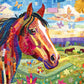 Springbok Patchwork Pony 1000 Piece Jigsaw Puzzle for Adults - Quilted Horse in Meadow - Unique Cut Pieces - Made in USA