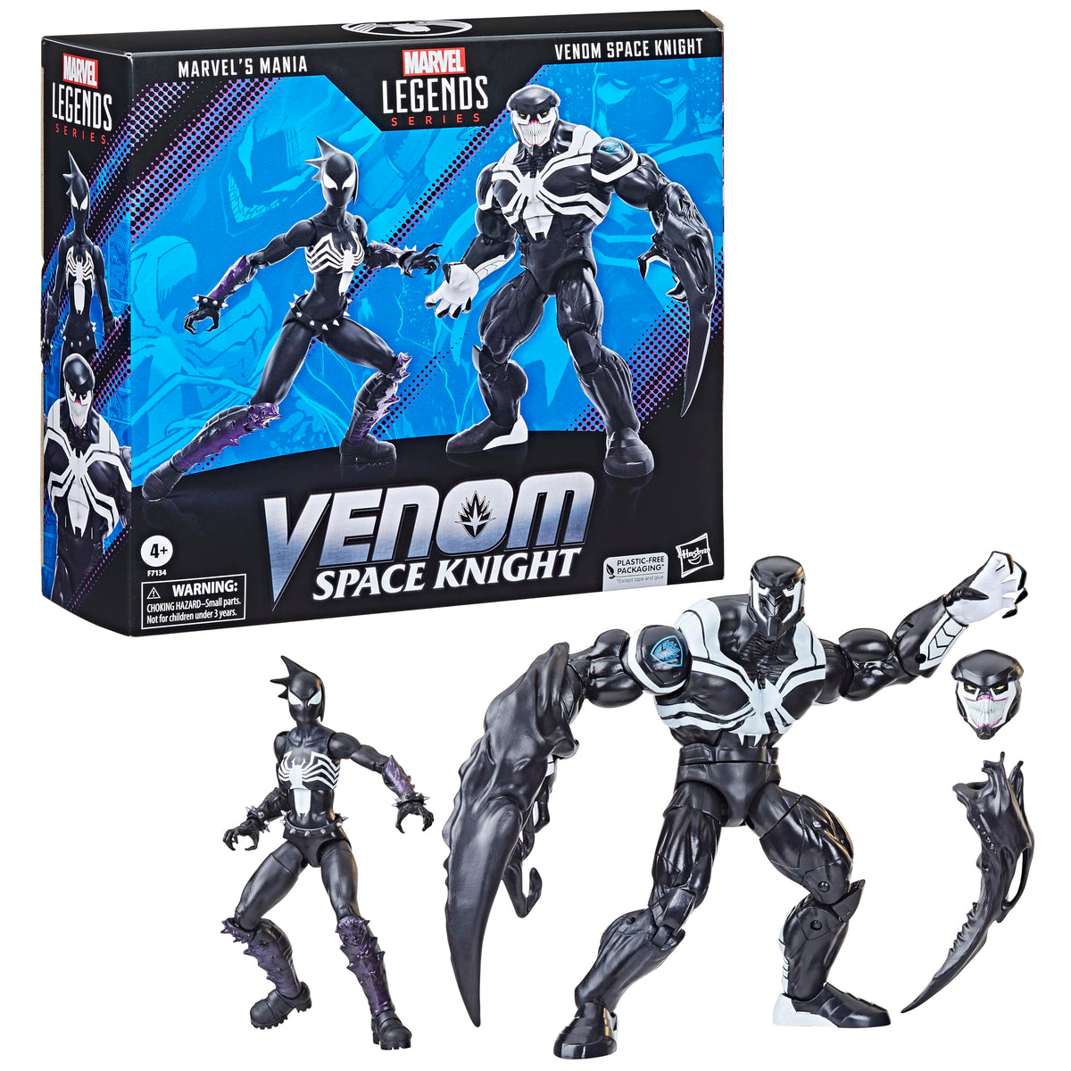 Hasbro - Venom: Space Knight Marvel Legends Pack 2 Figurines Marvels Mania & Venom Space Knight 15 cm