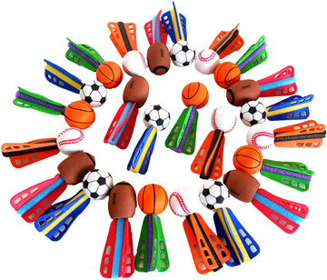 Dondor Enterprises Mini Foam Sports Ball Rocket Launcher Party Favors, Basketball, Baseball, Soccer, Football Foam Rocket Party 