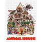 Spin Master Animal House 500-Piece Puzzle in Retro VHS Case - Plastic, 1 Size
