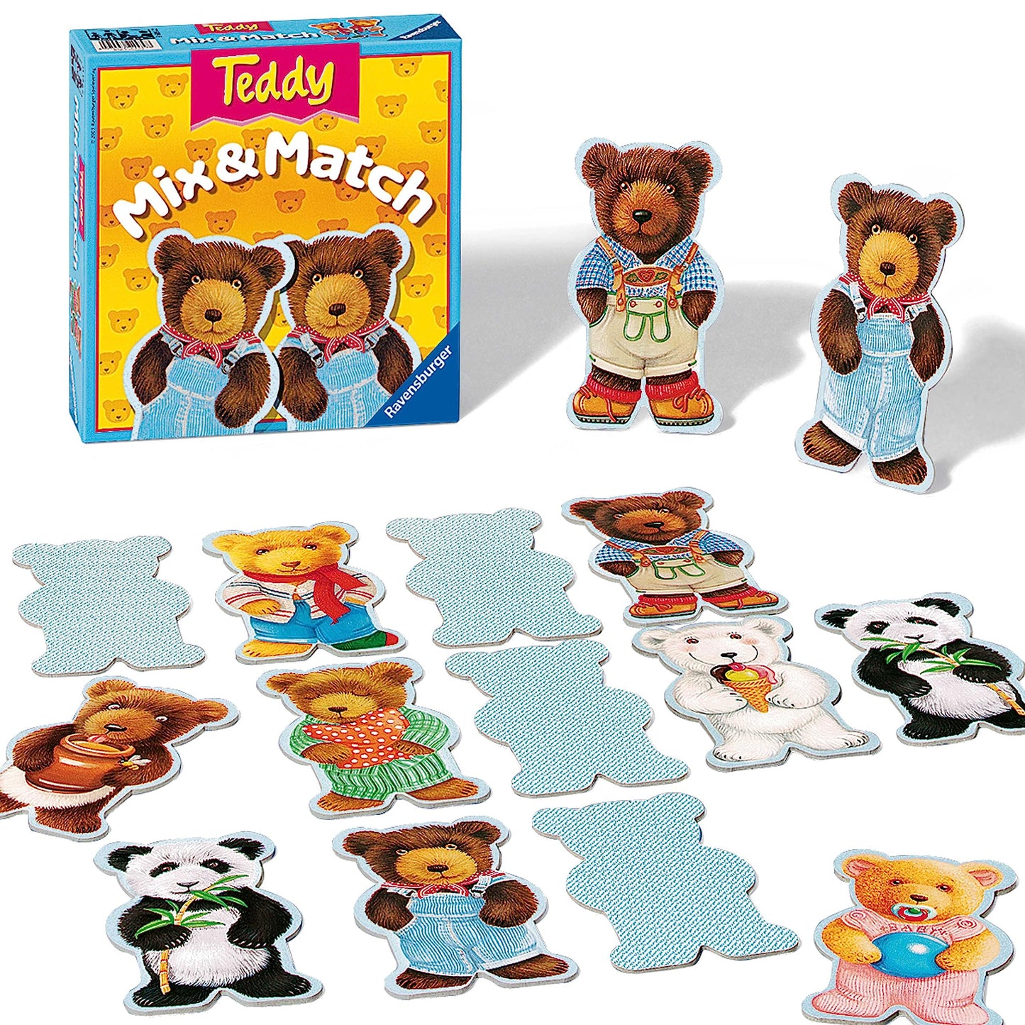 Ravensburger Teddy Mix & Match - Interactive Childrens Game | Quick Play | Ideal for Age 2 and Up | Classic Family Fun | Qualit