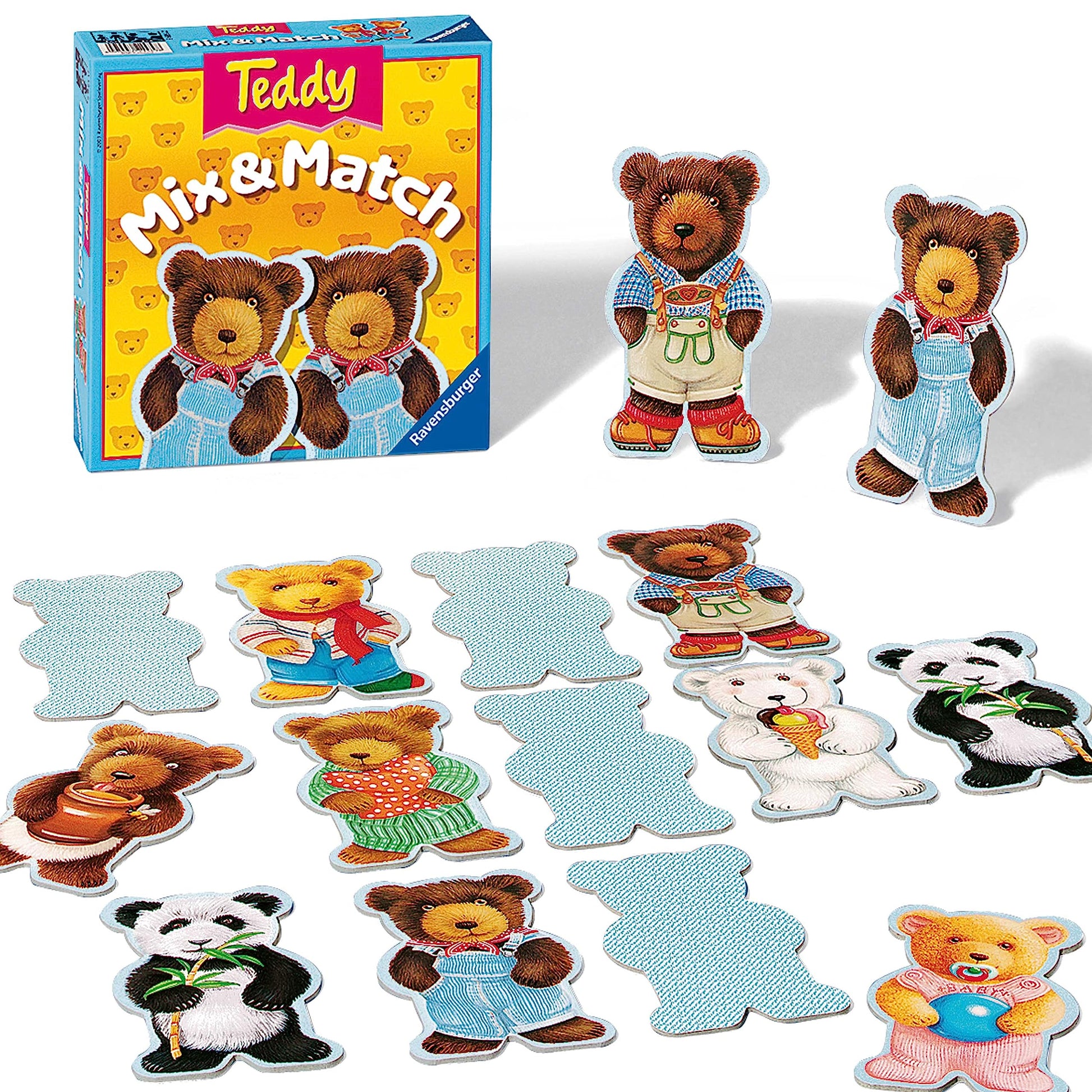 Ravensburger Teddy Mix & Match - Interactive Childrens Game | Quick Play | Ideal for Age 2 and Up | Classic Family Fun | Qualit