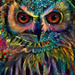 Ingooood Jigsaw Puzzle 1000 Pieces-Sneak Peek Series - Colourful Owl - Entertainment Toys for mature-themed Special Graduation or Birthday Gift Home Decor