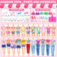 70 Pcs Doll Clothes And Accessories Kit, Including 4 Princess Gowns 8 Fashion Dresses 3 Tops 3 Pants 2 Bikini Swimsuits 20 Shoes 10 Hangers 20 Accessories For 11'-12' Dolls1