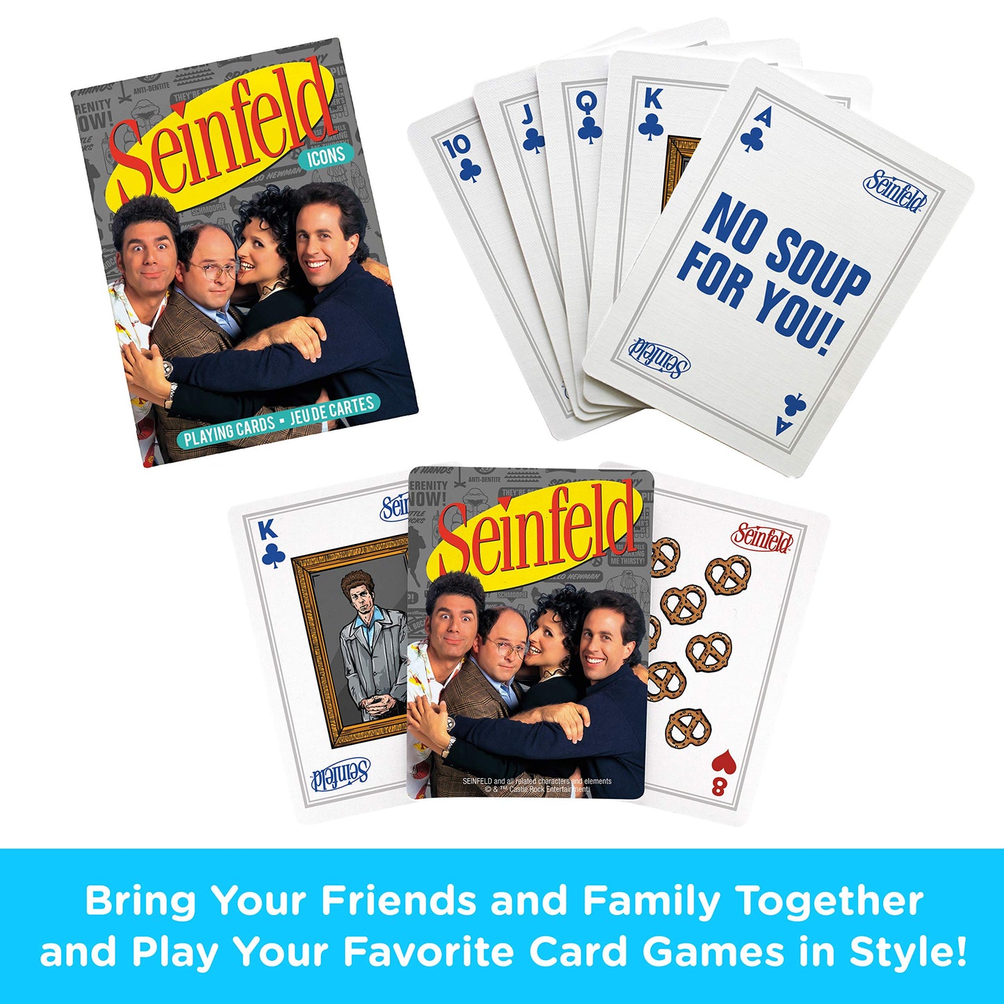 Aquarius Seinfeld Playing Cards - Seinfeld Icons Themed Deck Of Cards For Your Favorite Card Games - Officially Licensed Seinfeld Merchandise & Collectibles