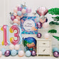 Smlpuame 40 Inch Number Balloons 0-9 Rainbow Gradient Large Number 13 Balloons, Digital Balloons For Birthday Party Celebration