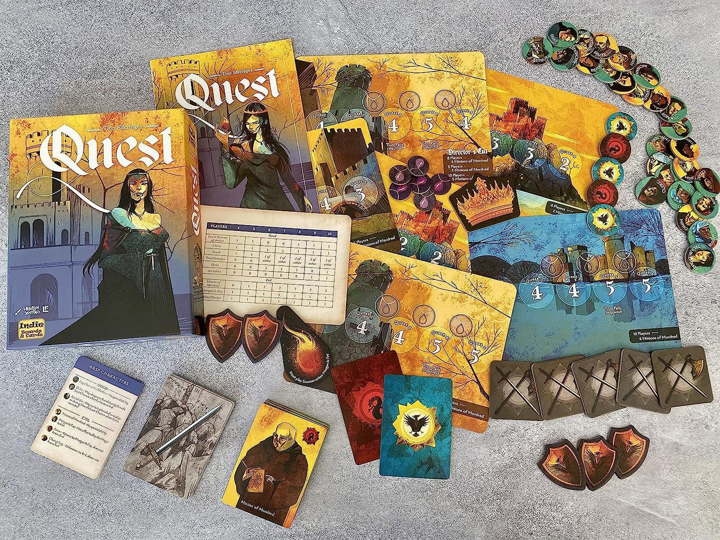 Indie Boards and Cards Quest - Multicolor Cardboard Game Model QUE1IBC