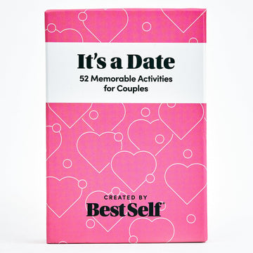 BestSelf Its A Date - 52 Memorable Date Ideas for Couples - A Fun Date Night Card Game to Add to Your Couples Games Collection.