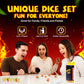Spicy Dice Orange: The Ultimate Family Dice Game - Pearlized Colored Dice With Cheat Sheet And Silkscreened Pouch For Strategic