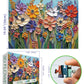Miniwan Colorful Embossed Flowers Puzzles For Adults, Plant Floral Puzzle Art, Impossible Hard Difficult Challenging Jigsaw Puzz