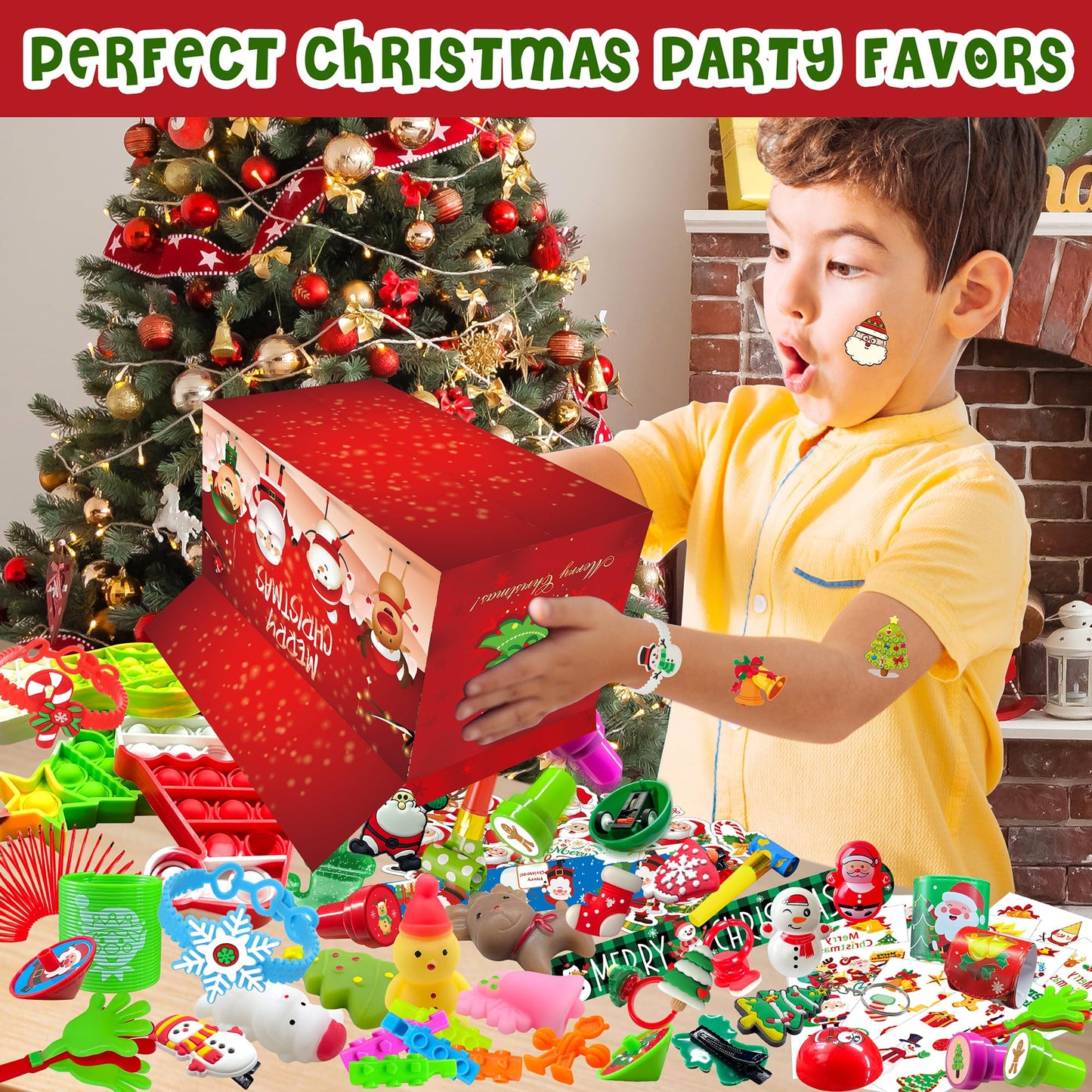 Christmas Toys Assortment For Kids Party Favors, Stocking Stuffers For Kids,Goodie Bag Stuffers, Gifts Prizes For Classroom Rewa