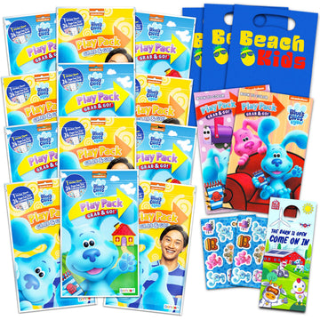 Blues Clues Party Favors Packs ~ Bundle Includes 12 Sets with Blues Clues and You! Stickers, Coloring Books and More | Party Su