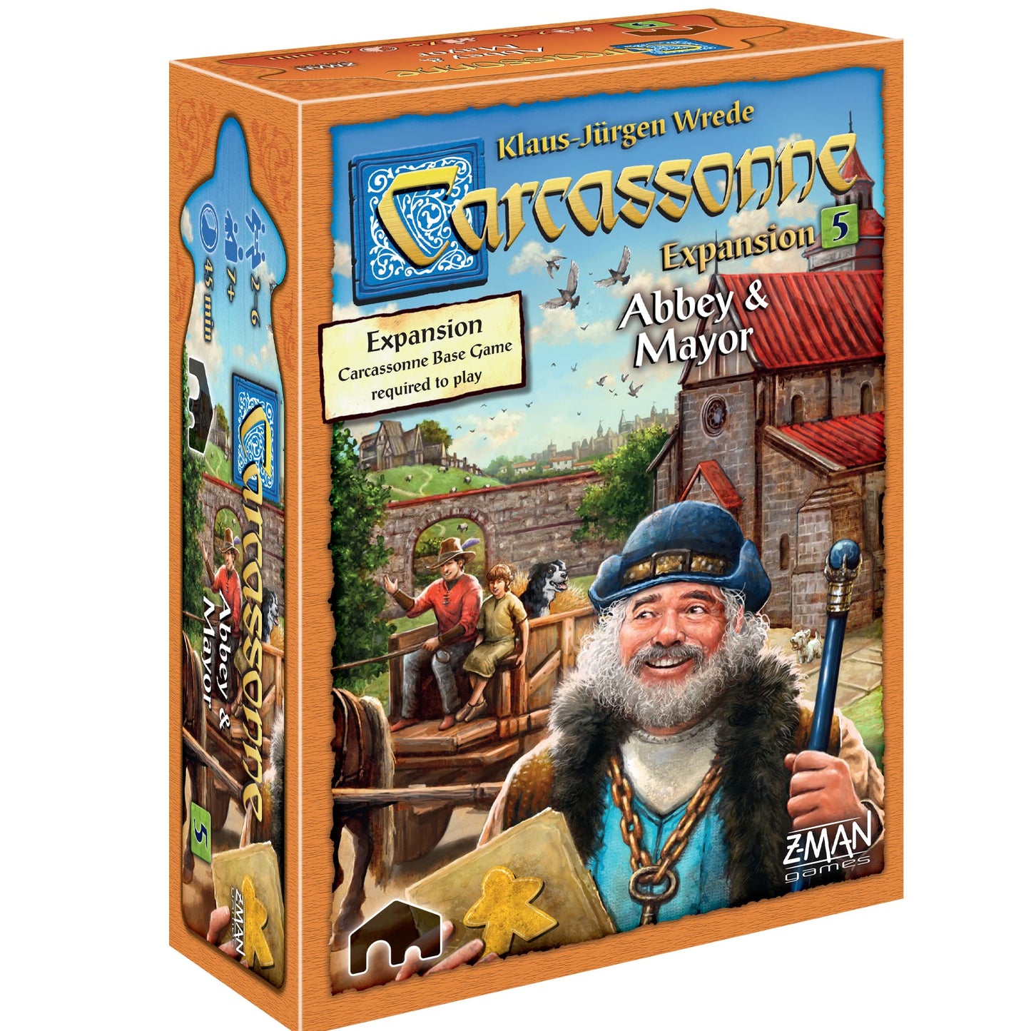 Carcassonne Abbey & Mayor Board Game Expansion - Unleash New Strategies And Characters! Medieval Strategy Game For Kids And Adul