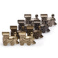 Yellow Mountain Imports Mexican Train Complete Set With Double 12 Number Dominoes, Wooden Hub, Die Cast Train Markers, And Scorepad